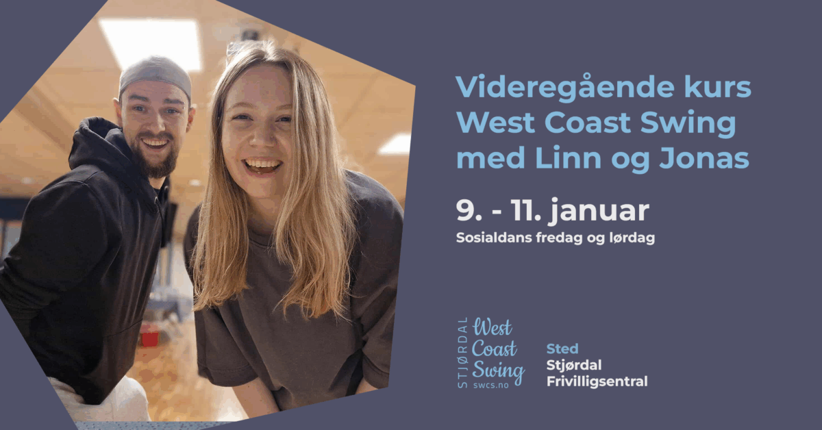 Videregående kurs (VK1) West Coast Swing på Stjørdal 9.-11. januar 2026
